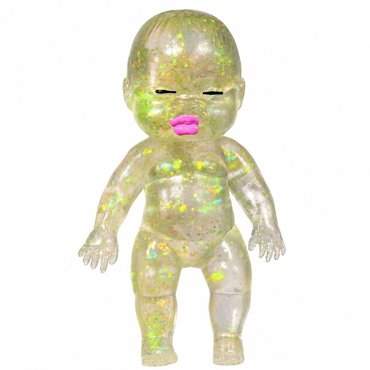 Jucărie Antistres Squishy Bebeluș cu Sclipici 13cm – Figurina Elastică și Moale pentru Relaxare