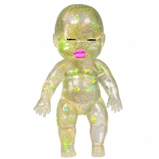 Jucărie Antistres Squishy Bebeluș cu Sclipici 13cm – Figurina Elastică și Moale pentru Relaxare