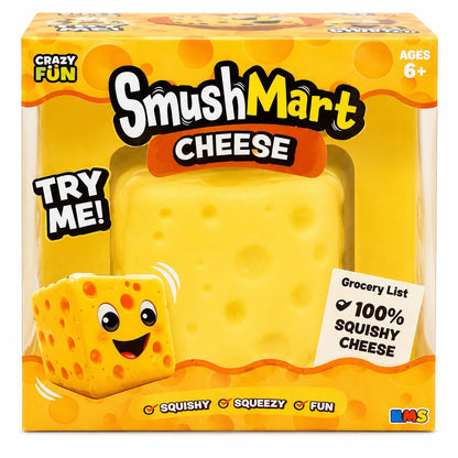 Jucărie Antistres Squishy Brânză 10 cm, cu Spumă în Interior, Moale și Elastică