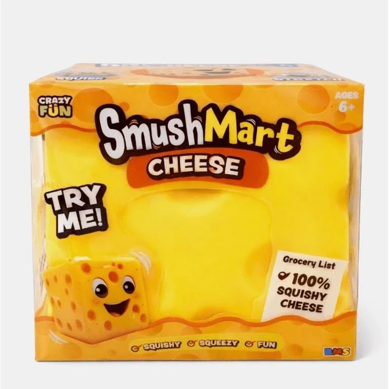 Jucărie Antistres Squishy Brânză 10 cm, cu Spumă în Interior, Moale și Elastică