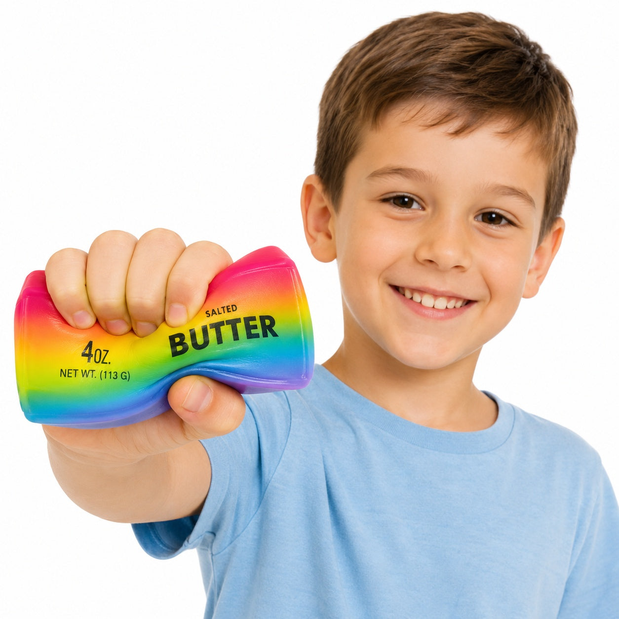 Jucarie antistres Squishy Butter 13.5cm, moale si elastica, culoare aleatorie