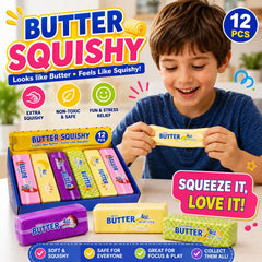 Jucărie Antistres Squishy Butter cu Fructe, 13 cm, Moale și Elastică, Model Aleatoriu