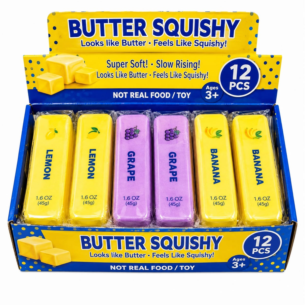 Jucărie Antistres Squishy Butter cu Fructe, 13 cm, Model Aleatoriu, Super Moale, Slow Rising