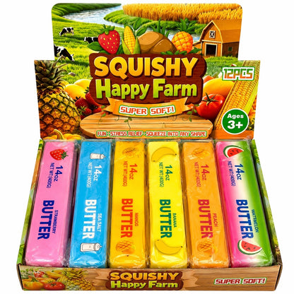 Jucărie Antistres Squishy Butter cu Fructe, 23 cm, Slow Rising, Model Aleatoriu