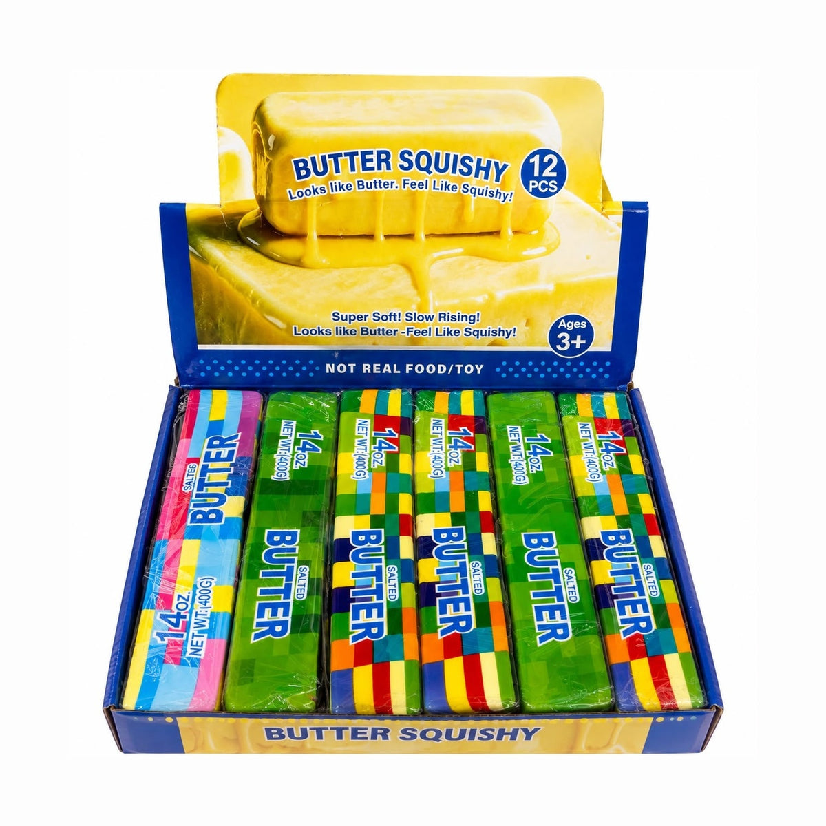 Jucărie Antistres Squishy Butter Multicolor, 23 cm, Slow Rising, Model Aleatoriu
