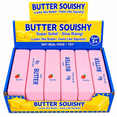 Jucărie Antistres Squishy Butter Roz 13 cm – Squishy Super Moale, Jucărie Senzorială pentru Copii