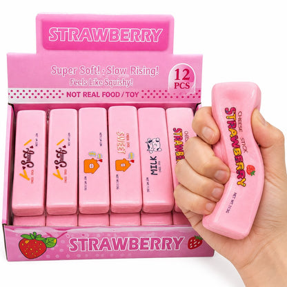 Jucărie Antistres Squishy Butter Roz, 13 cm, Moale și Elastică, Slow Rising