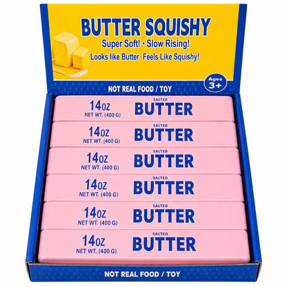 Jucărie Antistres Squishy Butter Roz Slow Rising, 23 x 5 cm, Super Moale și Elastică