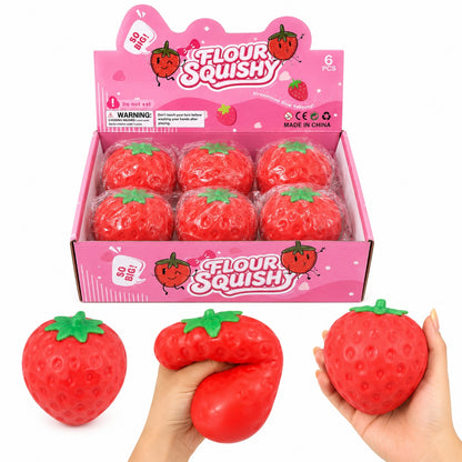 Jucărie Antistres Squishy Căpșună Gigant, Super Moale și Elastică, Model Squeeze Strawberry