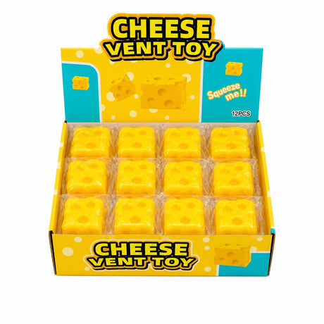 Jucarie antistres Squishy Cheese 7x7x7 cm moale si pufoasa slow rising pentru copii