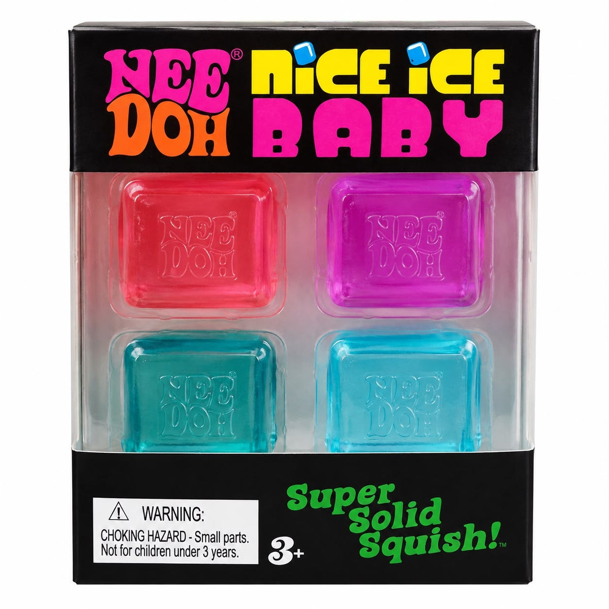 Jucărie Antistres Squishy Cub NeeDoh Nice Ice Baby 4 culori, Super Moale și Elastică