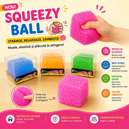 Jucărie Antistres Squishy Cub Squeezy Ball , Moale și Elastică, Jucarie Senzorială pentru Copii și Adulți