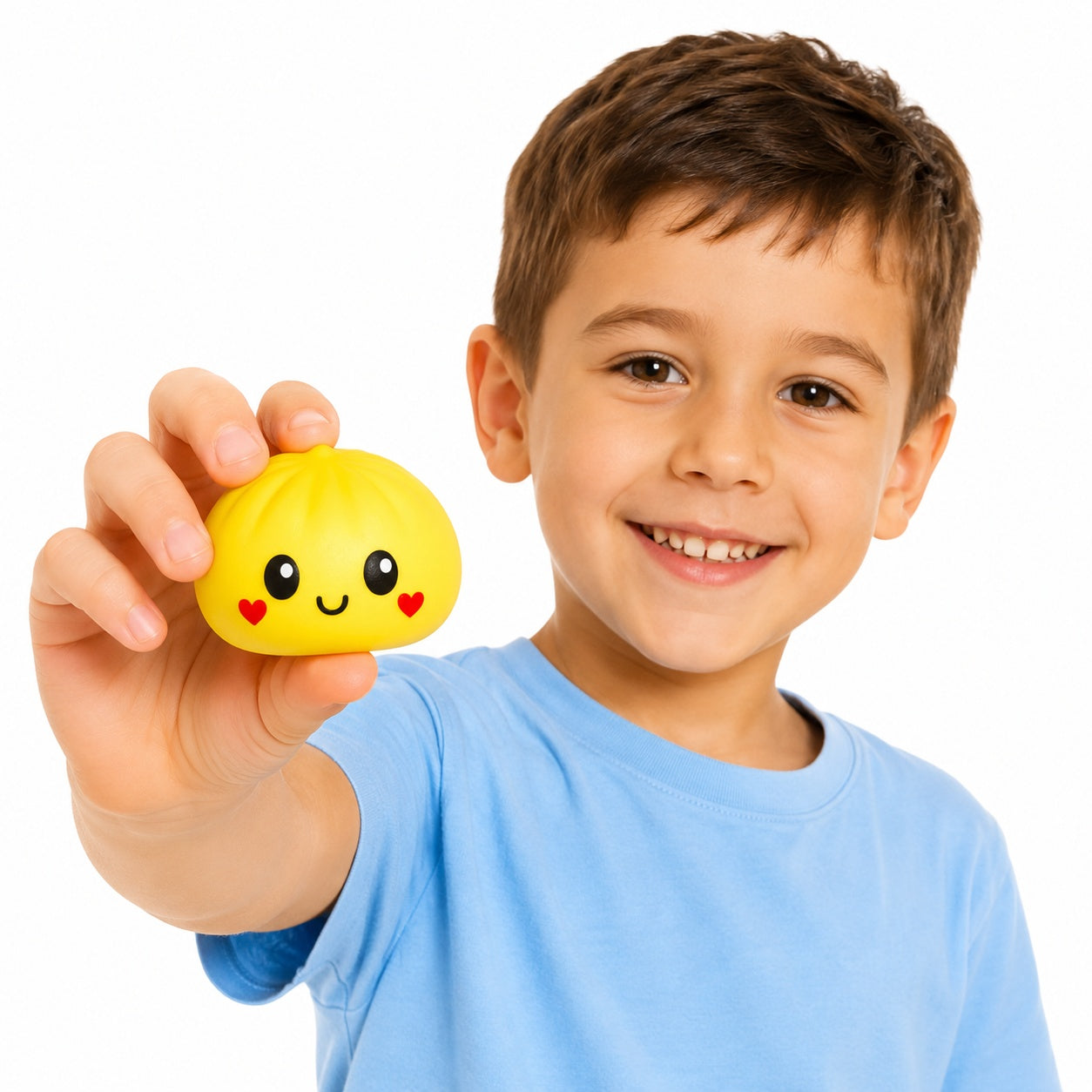 Jucarie antistres Squishy Dumpling 5.5 cm, moale si elastica, culoare aleatorie