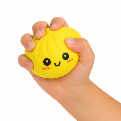 Jucărie Antistres Squishy Dumpling 8,5cm în Cutie Tip Bambus – Jucărie Antistres Moale pentru Copii