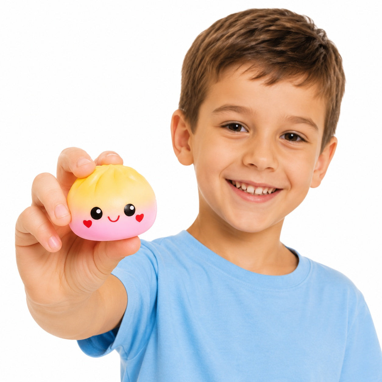 Jucarie antistres Squishy Dumpling 9 cm, moale si elastica, culoare aleatorie