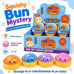 Jucărie Antistres Squishy Dumpling cu Bile din Gel Colorate 8,5 cm – Super Moale