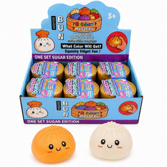 Jucărie Antistres Squishy Dumpling cu Fosfor și Sclipici, 8.5 cm, Model Aleatoriu, 3+ Ani