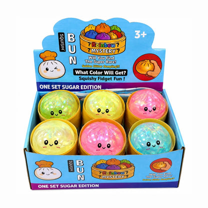 Jucărie Antistres Squishy Dumpling cu Gel și Efect Gheață, 8,5 cm, Model Aleatoriu