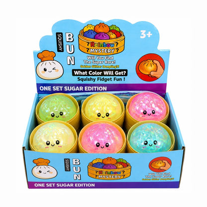 Jucărie Antistres Squishy Dumpling cu Gel și Efect Gheață, 8,5 cm, Model Aleatoriu