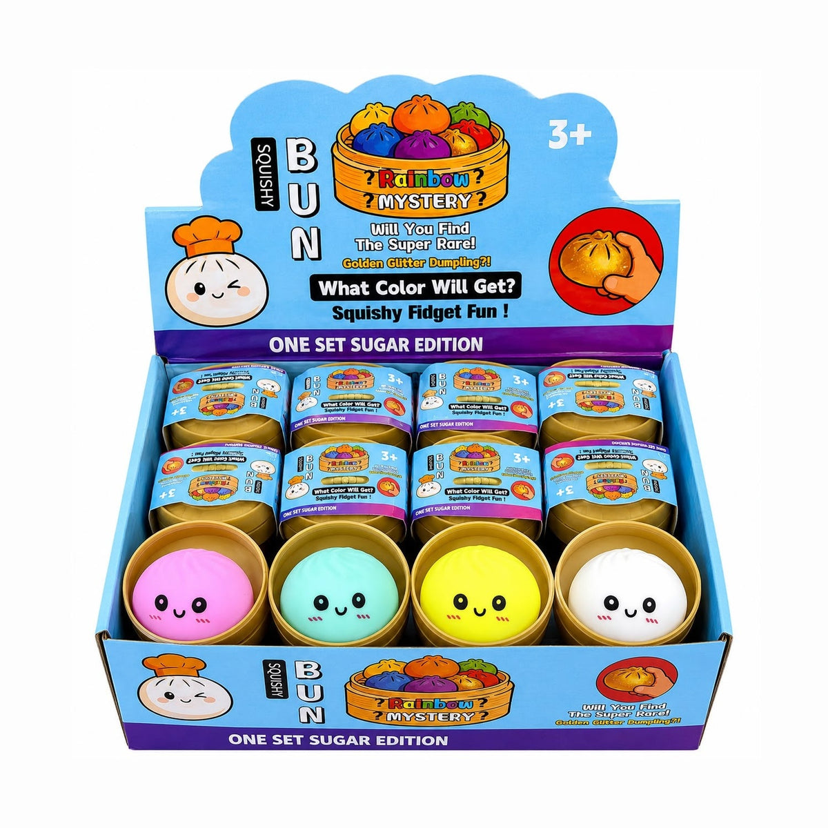 Jucărie Antistres Squishy Dumpling cu Spumă, Moale și Catifelată, 5,5 cm, Model Aleatoriu
