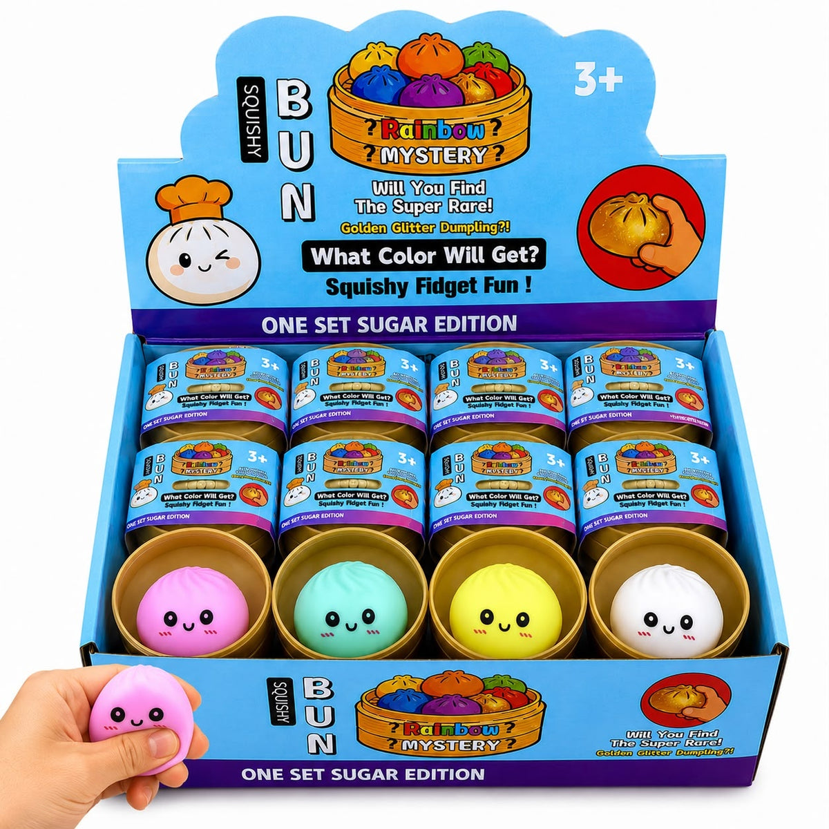 Jucărie Antistres Squishy Dumpling cu Spumă, Moale și Catifelată, 5,5 cm, Model Aleatoriu