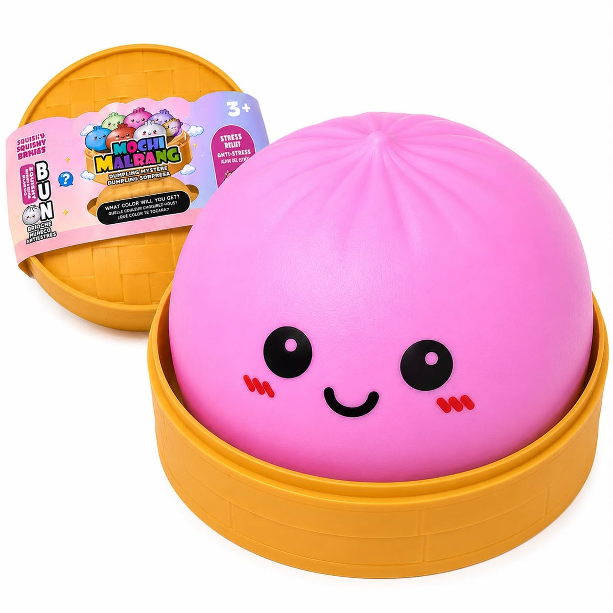 Jucărie Antistres Squishy Dumpling Gigant, 15 cm, cu Spumă în Interior, Model Aleatoriu