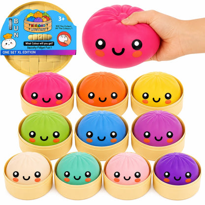 Jucărie Antistres Squishy Dumpling Gigant 15 cm, cu Spumă la Interior, Culoare Aleatorie