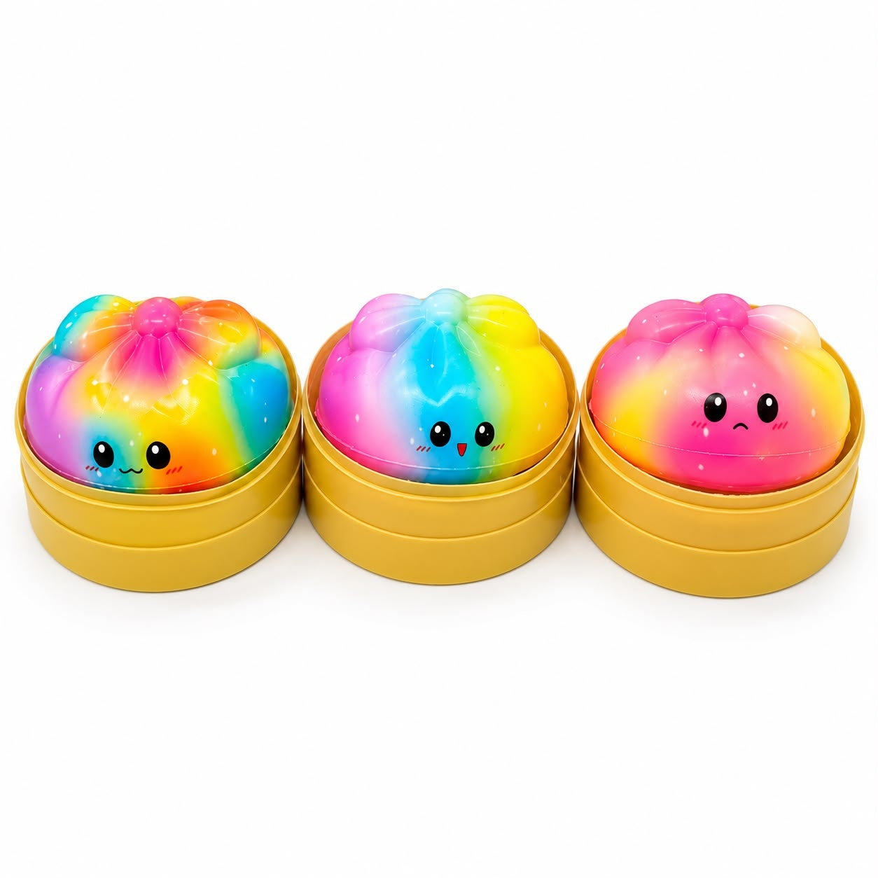Jucărie Antistres Squishy Dumpling Pufos 8.5 cm, Model Surpriză, Moale și Elastic