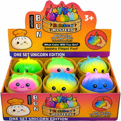 Jucărie Antistres Squishy Dumpling Unicorn cu Spumă, 8,5 cm, Model Aleatoriu