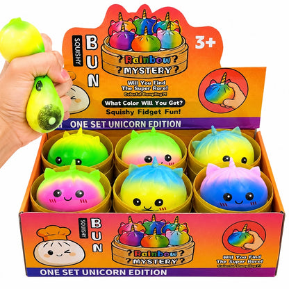 Jucărie Antistres Squishy Dumpling Unicorn cu Spumă, 8,5 cm, Model Aleatoriu