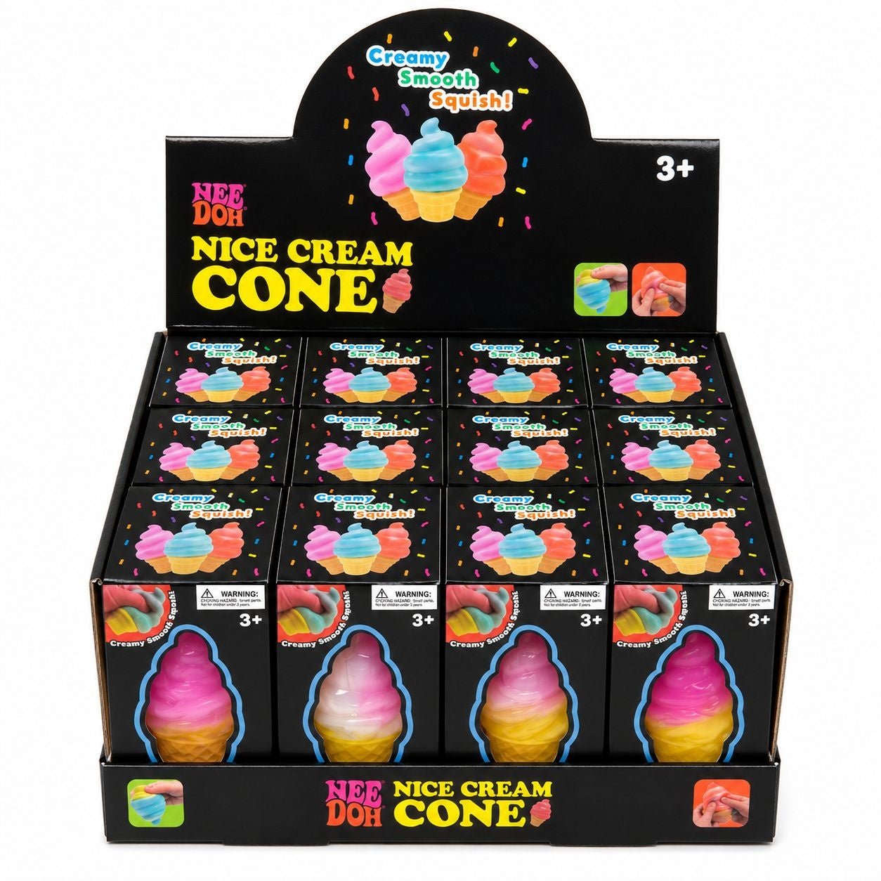 Jucarie antistres Squishy Ice Cream Cone 8cm, model inghetata colorata, culoare aleatorie