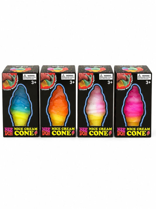 Jucarie antistres Squishy Ice Cream Cone 8cm, model inghetata colorata, culoare aleatorie