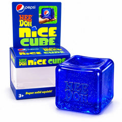 Jucarie antistres Squishy Ice Cube, model cub de gheata albastru