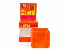 Jucarie antistres Squishy Ice Cube, model cub de gheata portocaliu