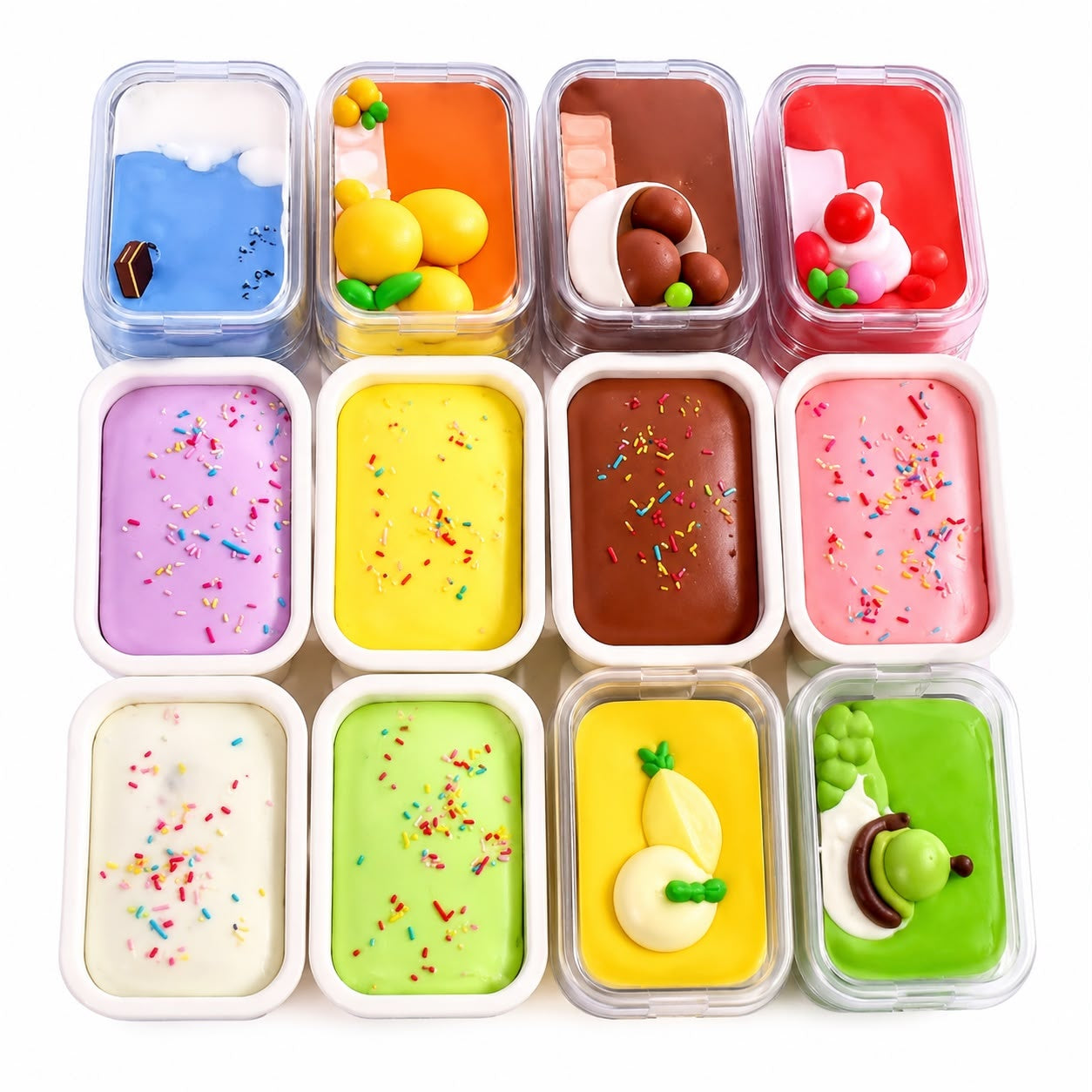 Jucărie Antistres Squishy Înghețată Ice Cream Cake 9 x 6 cm, Model Aleatoriu