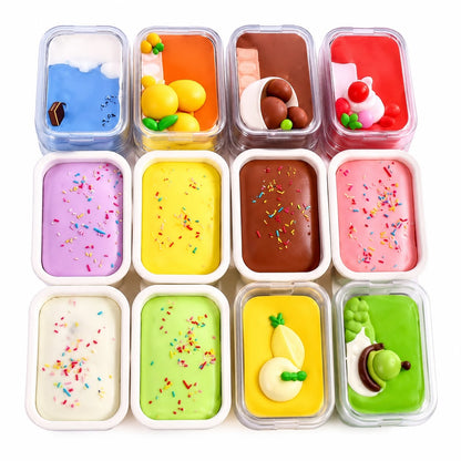 Jucărie Antistres Squishy Înghețată Ice Cream Cake 9 x 6 cm, Model Aleatoriu