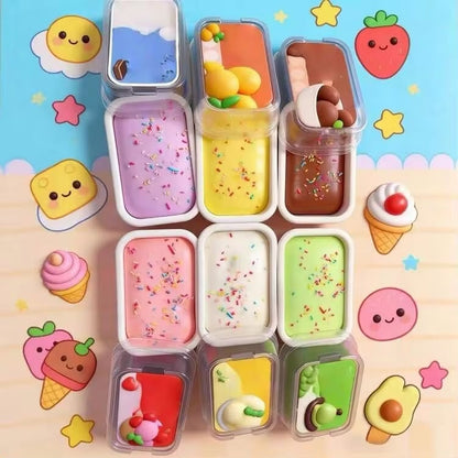 Jucărie Antistres Squishy Înghețată Ice Cream Cake 9 x 6 cm, Model Aleatoriu