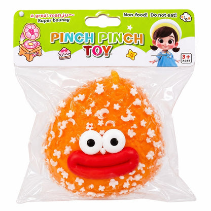 Jucărie Antistres Squishy Mandarină 9 cm, Model Aleatoriu, Moale și Elastică, Pinch Pinch Toy