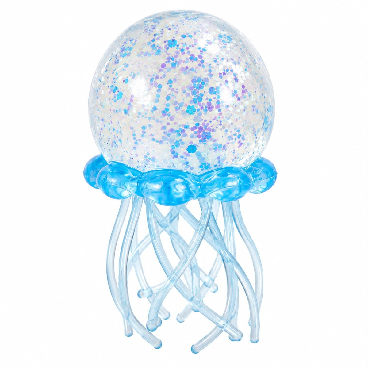 Jucărie Antistres Squishy Meduză cu Sclipici , 7 cm, Culoare Aleatorie, Moale și Elastică