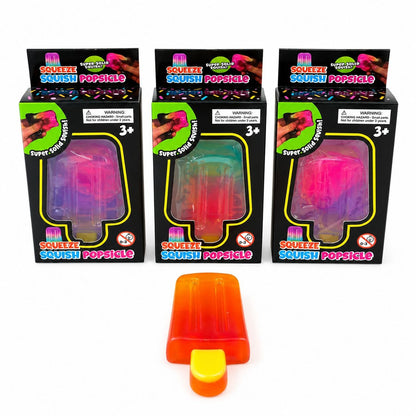 Jucarie antistres Squishy Popsicle, model inghetata pe bat, culoare aleatorie
