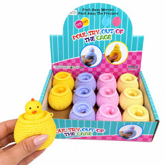 Jucărie Antistres Squishy Pui în Cuib Pop-Up – Jucărie Senzorială Interactivă pentru Copii