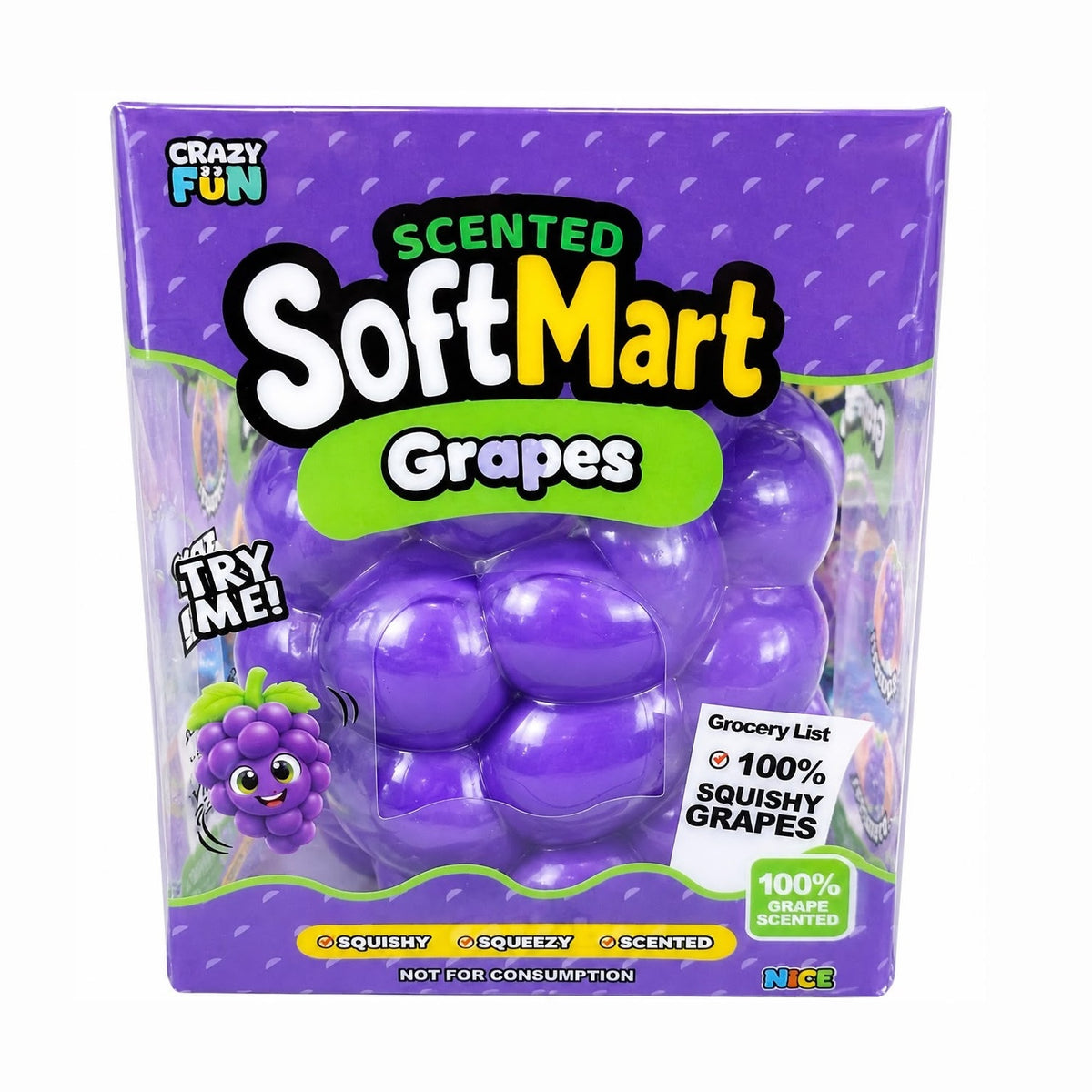 Jucărie Antistres Squishy Strugure Gigant 10 cm, cu Spumă în Interior, Super Moale
