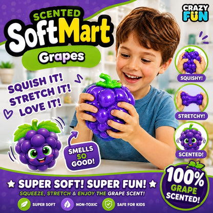 Jucărie Antistres Squishy Strugure Gigant 10 cm, cu Spumă în Interior, Super Moale