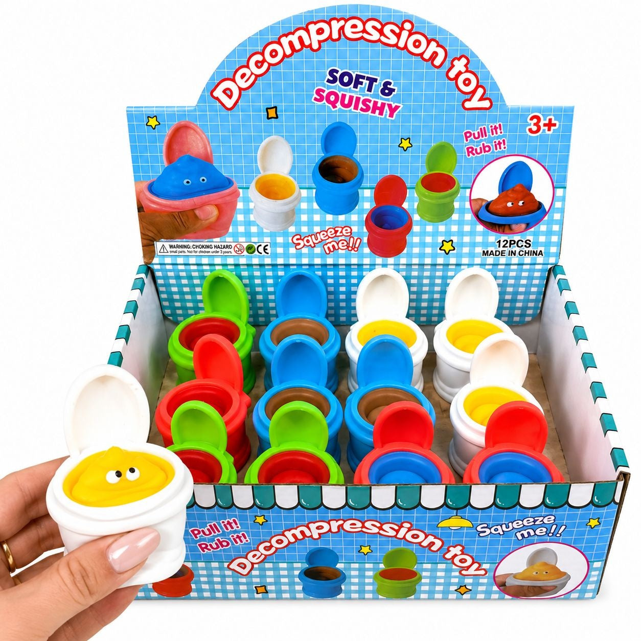 Jucărie Antistres Squishy Toaleta Amuzanta – Figură Elastică și Senzorială pentru Copii