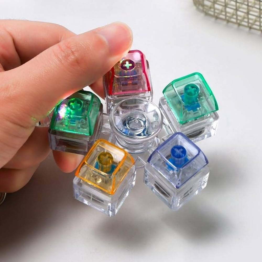 Jucărie Breloc Antistres Spinner cu 5 Taste și Lumini LED | Fidget Spinner Luminos pentru Relaxare
