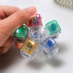 Jucărie Breloc Antistres Spinner cu 5 Taste și Lumini LED | Fidget Spinner Luminos pentru Relaxare