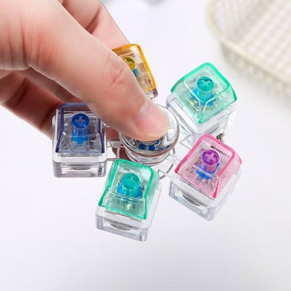Jucărie Breloc Antistres Spinner cu 5 Taste și Lumini LED | Fidget Spinner Luminos pentru Relaxare