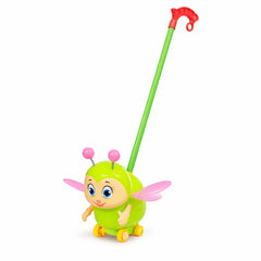 Jucărie de impins tip insectă din plastic, cu mânere, pentru copii, 18 cm, verde deschis