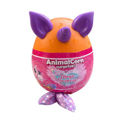 Jucărie de plus AnimalCorn cu surprize, din material plus, 40 cm, culori variate, dezvoltă creativitatea