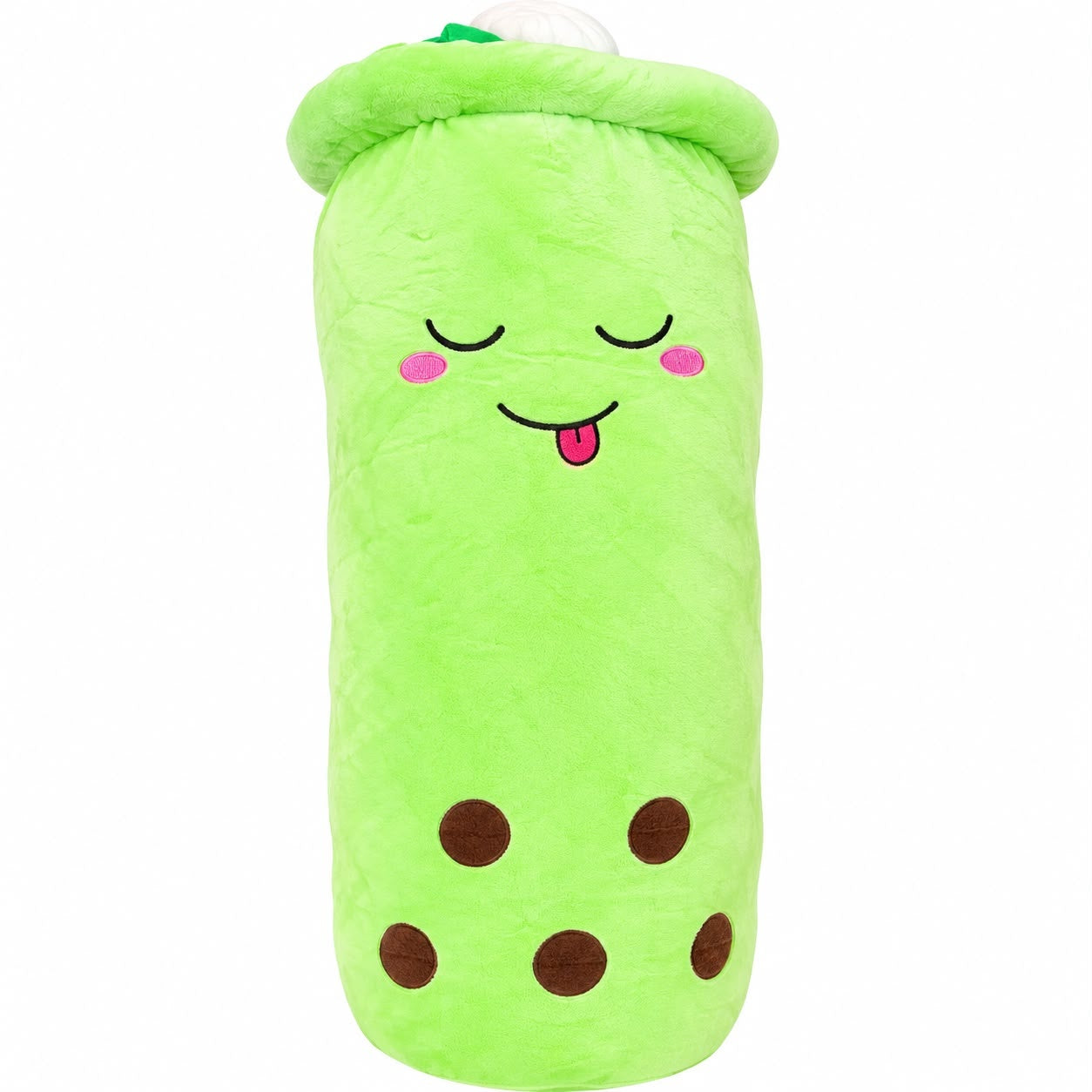 Jucărie de Pluș Bubble Tea Verde, 100 cm, Pernă Plus Gigantă, Moale și Pufoasă